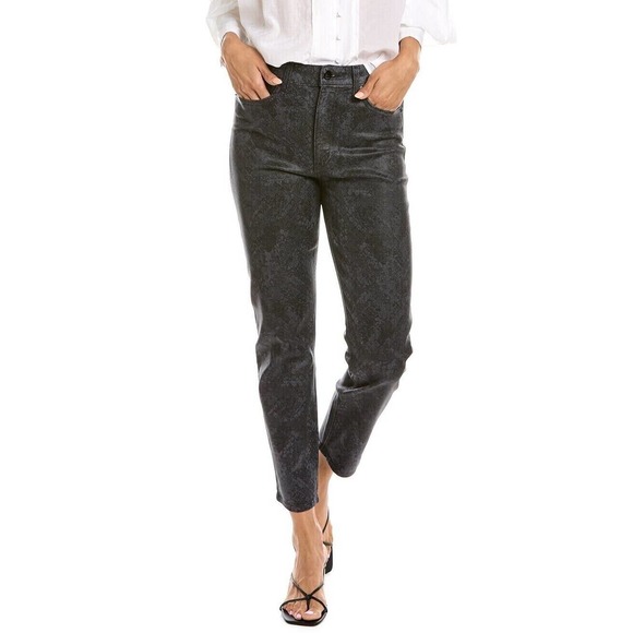 NEW RAG & BONE Sz27 NINA HIGH-RISE COATED SNAKEFOIL ANKLE STRETCH JEANS - Picture 1 of 11